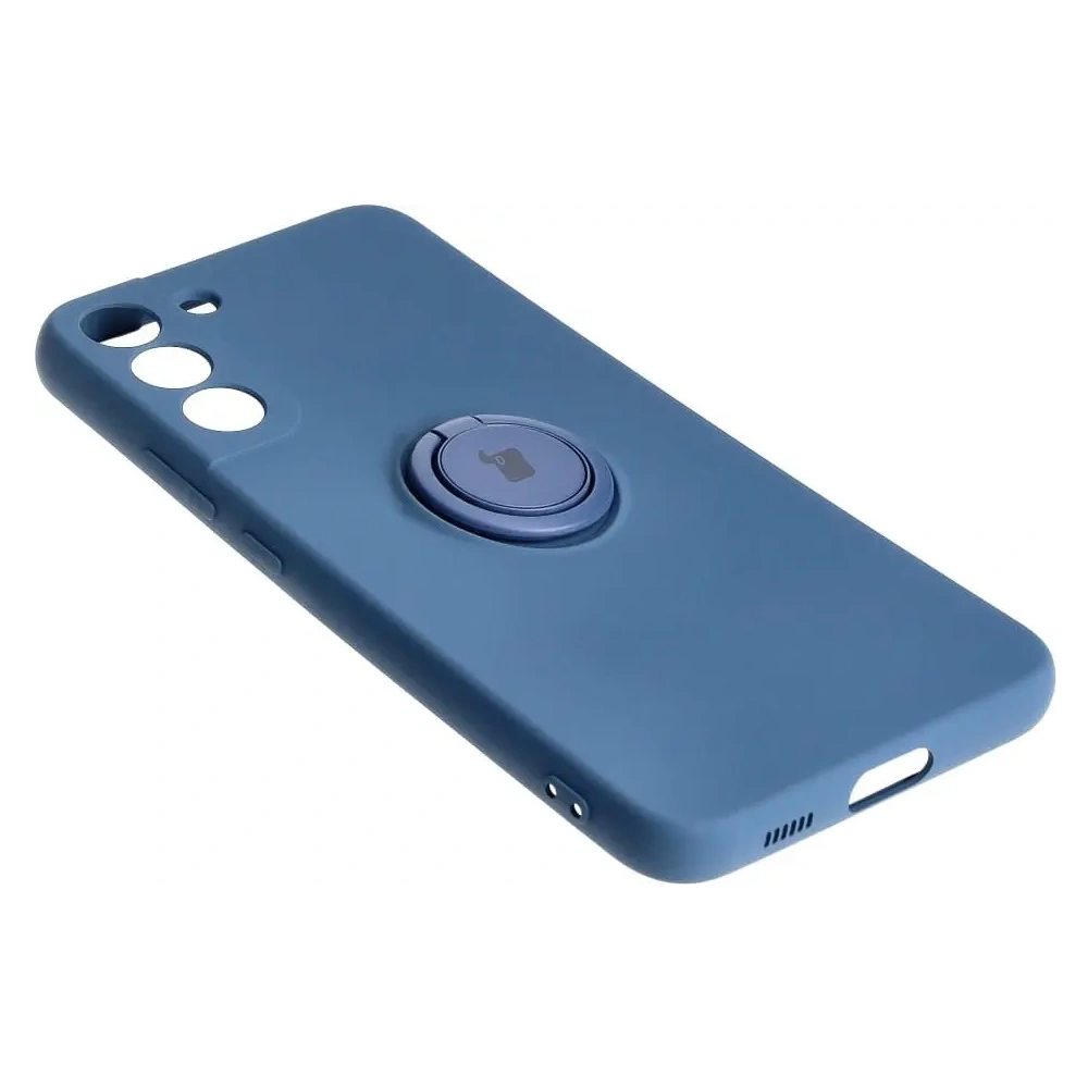 Etui Bizon Case Silicone Ring do Samsung Galaxy S22 Plus granatowe
