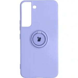 Etui Bizon Case Silicone Ring do Samsung Galaxy S22 Plus fioletowe