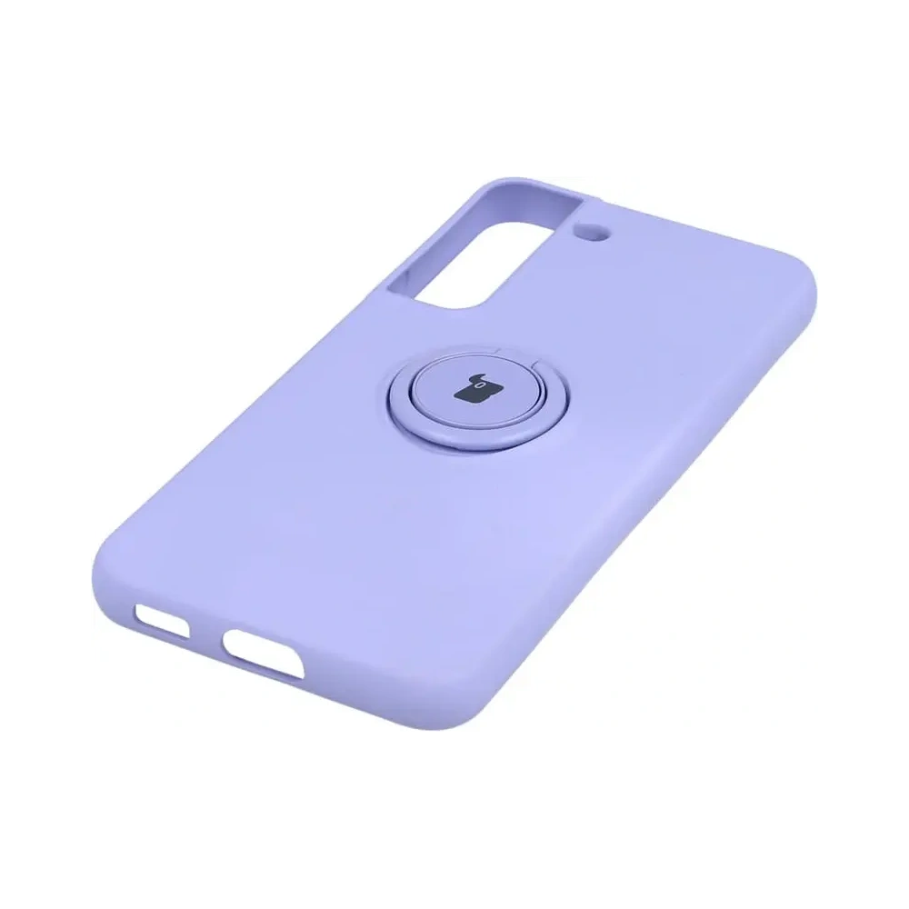 Etui Bizon Case Silicone Ring do Samsung Galaxy S22 Plus fioletowe