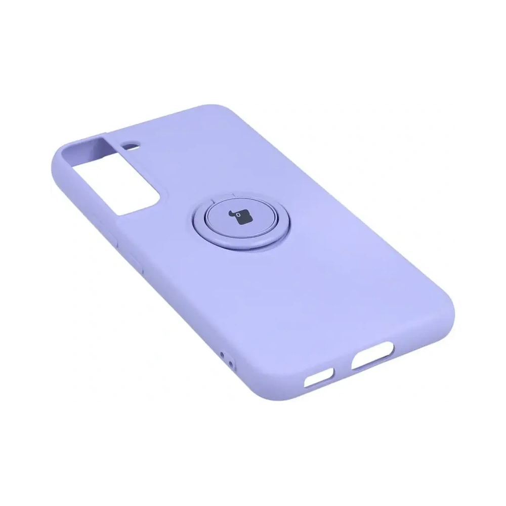 Etui Bizon Case Silicone Ring do Samsung Galaxy S22 Plus fioletowe