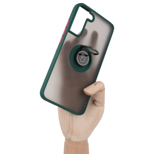 Kup Bizon Case Hybrid Ring Samsung Galaxy S22 Plus füstös sötétzöld kerettel - BIZ7788 - {ean13} - Sklep Home Screen