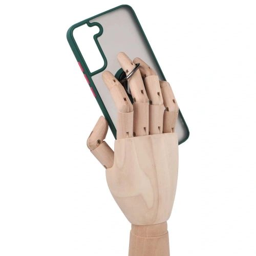 Kup Bizon Case Hybrid Ring Samsung Galaxy S22 Plus fumuriu cu un cadru verde închis - BIZ7788 - {ean13} - Sklep Home Screen
