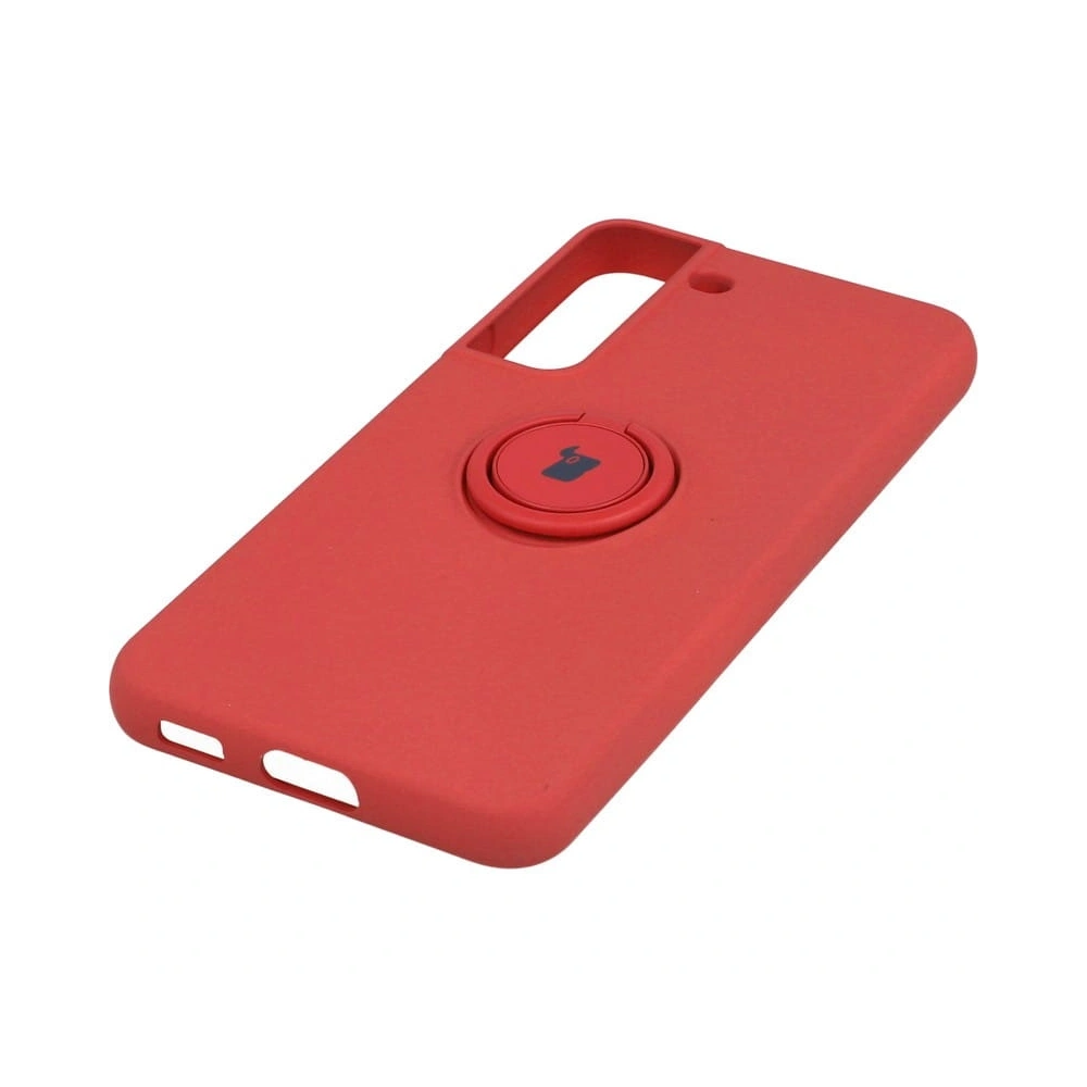 Etui Bizon Case Silicone Ring do Samsung Galaxy S22 Plus ciemny róż