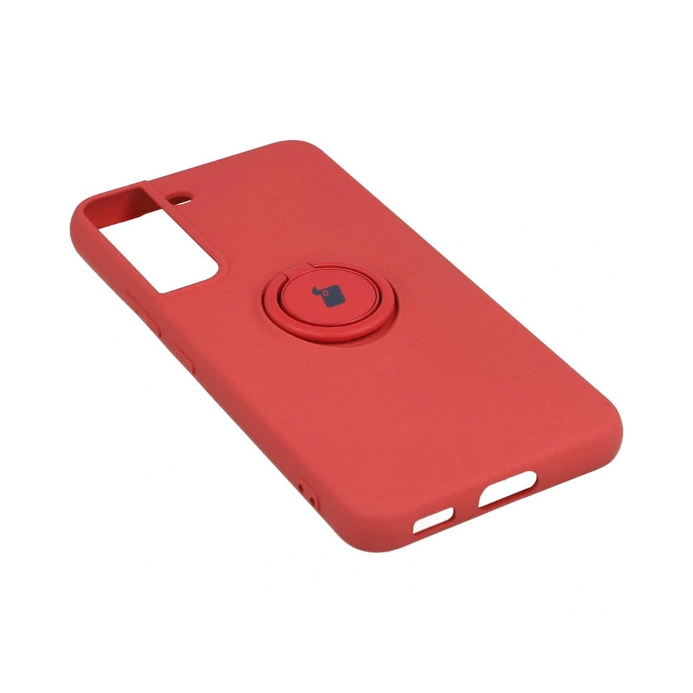 Etui Bizon Case Silicone Ring do Samsung Galaxy S22 Plus ciemny róż
