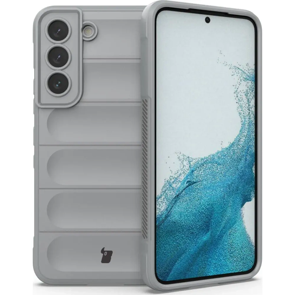 Pancerne etui Bizon Case Tur do Samsung Galaxy S22 Plus jasnoszare