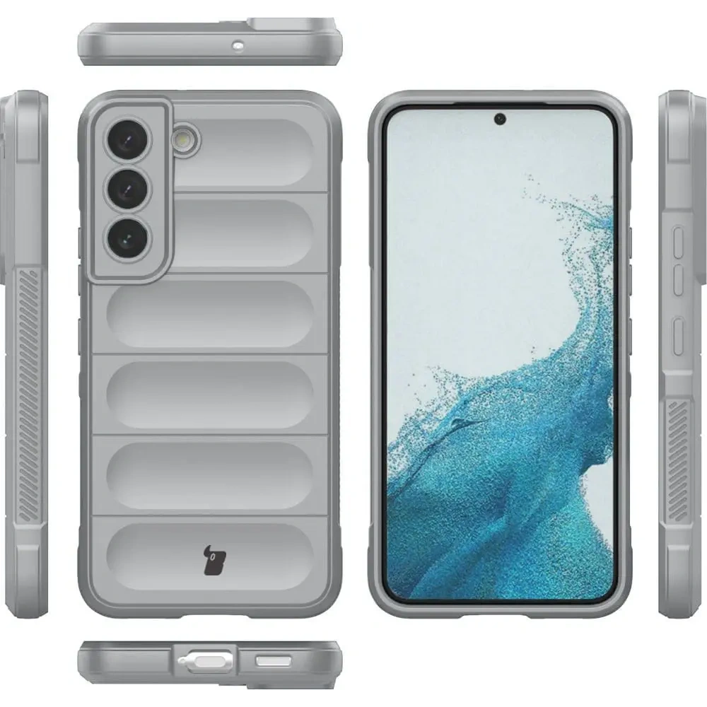 Pancerne etui Bizon Case Tur do Samsung Galaxy S22 Plus jasnoszare