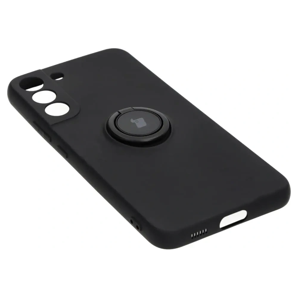 Etui Bizon Case Silicone Ring do Samsung Galaxy S22 Plus czarne