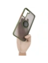 Bizon Case Hybrid Ring Samsung Galaxy S22 Plus smoky with a green frame