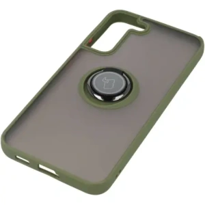 Bizon Case Hybrid Ring Samsung Galaxy S22 Plus smoky with a green frame