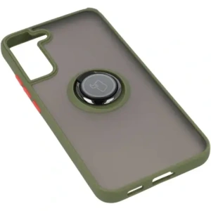 Bizon Case Hybrid Ring Samsung Galaxy S22 Plus smoky with a green frame