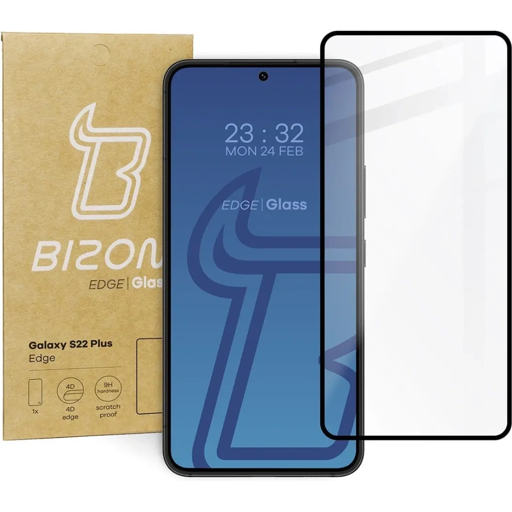 Szkło hartowane Bizon Glass Edge do Samsung Galaxy S22 Plus czarne