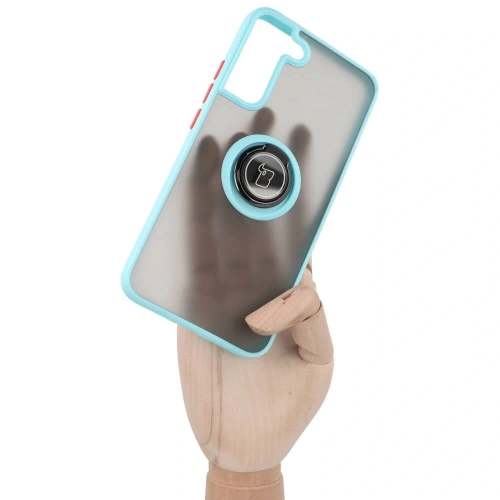 Kup Bizon Case Hybrid Ring Samsung Galaxy S22 Plus fumuriu cu un cadru bleu deschis - BIZ7798 - {ean13} - Sklep Home Screen