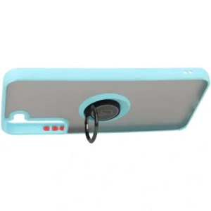 Bizon Case Hybrid Ring Samsung Galaxy S22 Plus smoky with a light blue frame