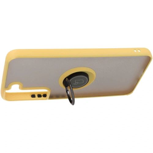 Buy Bizon Case Hybrid Ring Samsung Galaxy S22 Plus smoky with a yellow frame - BIZ7799 - {ean13} - Home Screen Store Europe