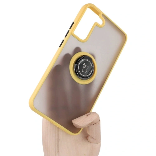 Buy Bizon Case Hybrid Ring Samsung Galaxy S22 Plus smoky with a yellow frame - BIZ7799 - {ean13} - Home Screen Store Europe