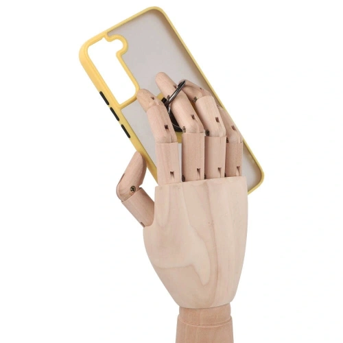 Buy Bizon Case Hybrid Ring Samsung Galaxy S22 Plus smoky with a yellow frame - BIZ7799 - {ean13} - Home Screen Store Europe
