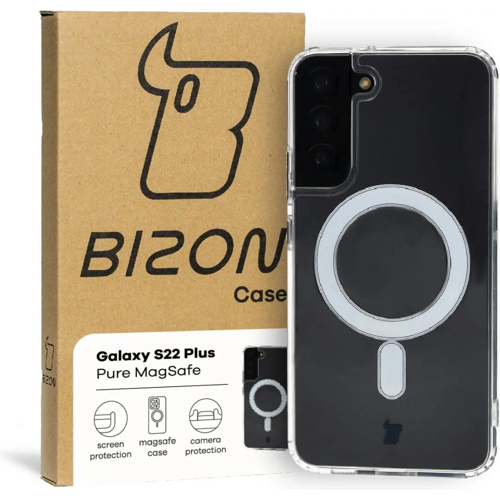 Etui Bizon Case Pure Magnetic do Samsung Galaxy S22 Plus przezroczyste