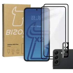 Bizon Glass Edge 2x tempered glass + lens protection Samsung Galaxy S22 Plus