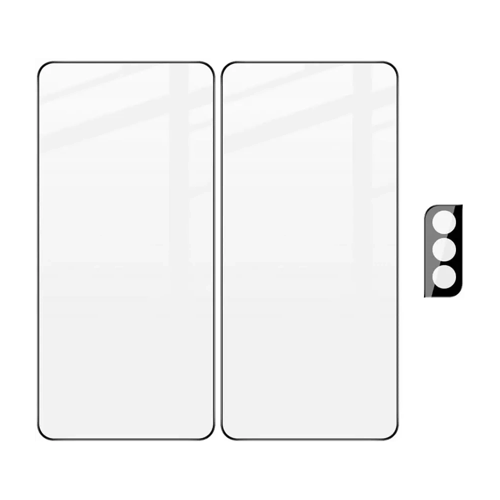 2x szkło hartowane Bizon Glass Edge + ochrona na obiektyw Samsung Galaxy S22 Plus