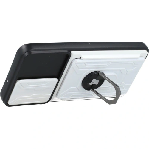 Kup Etui Bizon Case Camshield Card Slot Ring do Galaxy S22 Plus, białe - BIZ7807 - {ean13} - Sklep Home Screen