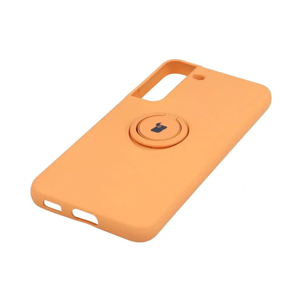 Etui Bizon Case Silicone Ring do Samsung Galaxy S22 Plus pomarańczowe