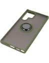 Buy Bizon Case Hybrid Ring Samsung Galaxy S22 Ultra smoky with a green frame - BIZ7812 - {ean13} - Home Screen Store Europe