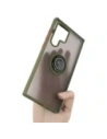 Kup Bizon Case Hybrid Ring Samsung Galaxy S22 Ultra fumuriu cu un cadru verde - BIZ7812 - {ean13} - Sklep Home Screen