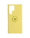 Etui Bizon Case Silicone Ring do Galaxy S22 Ultra, żółte