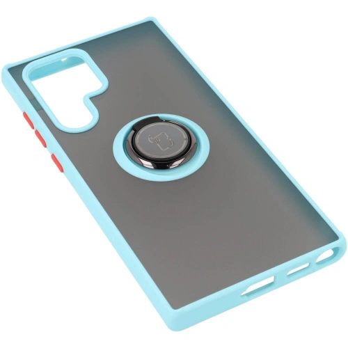 Kup Bizon Case Hybrid Ring Samsung Galaxy S22 Ultra fumuriu cu un cadru bleu deschis - BIZ7816 - {ean13} - Sklep Home Screen