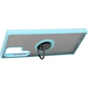 Kup Bizon Case Hybrid Ring Samsung Galaxy S22 Ultra rauchig mit einem hellblauen Rahmen - BIZ7816 - {ean13} - Sklep Home Screen