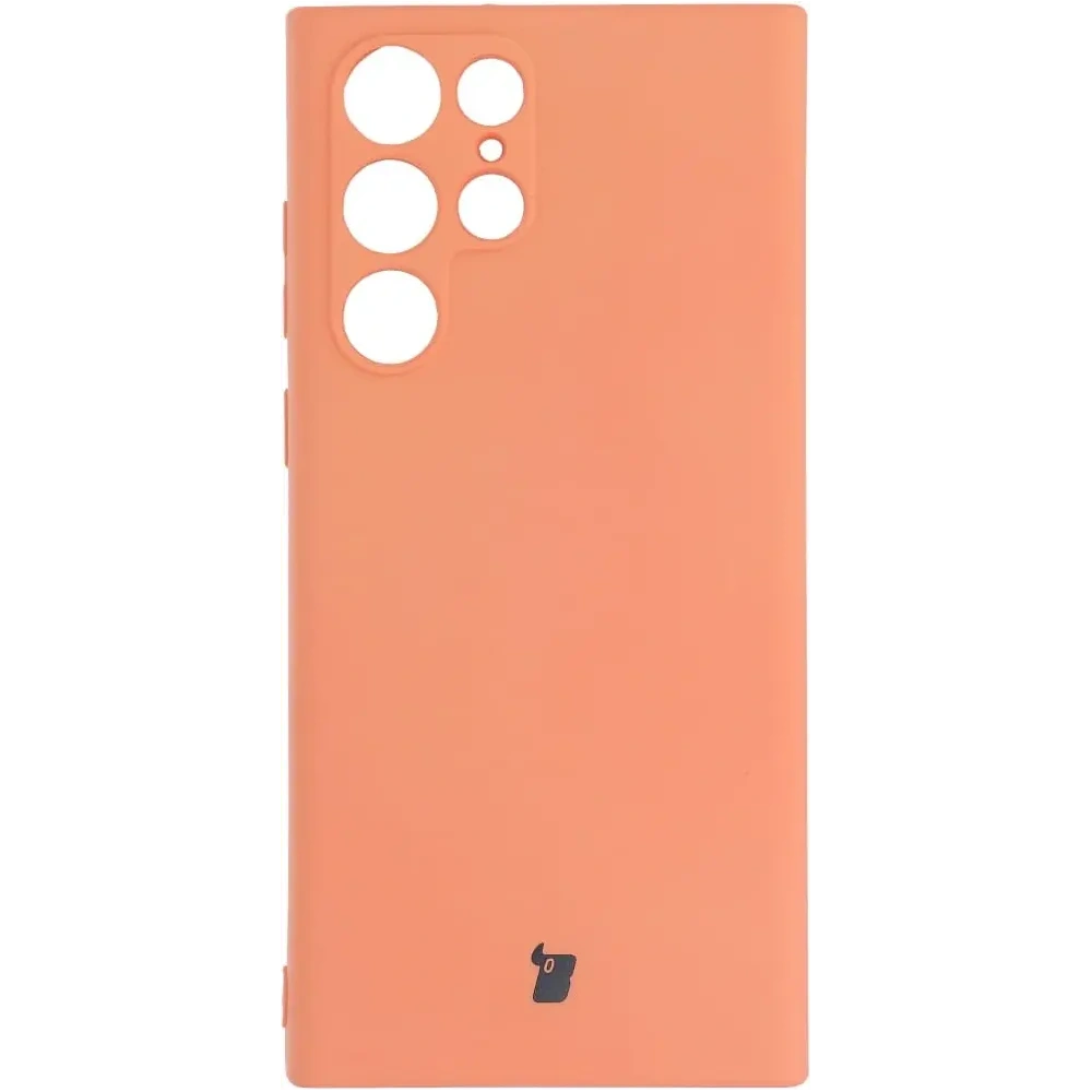 Etui Bizon Case Silicone do Samsung Galaxy S22 Ultra pomarańczowe