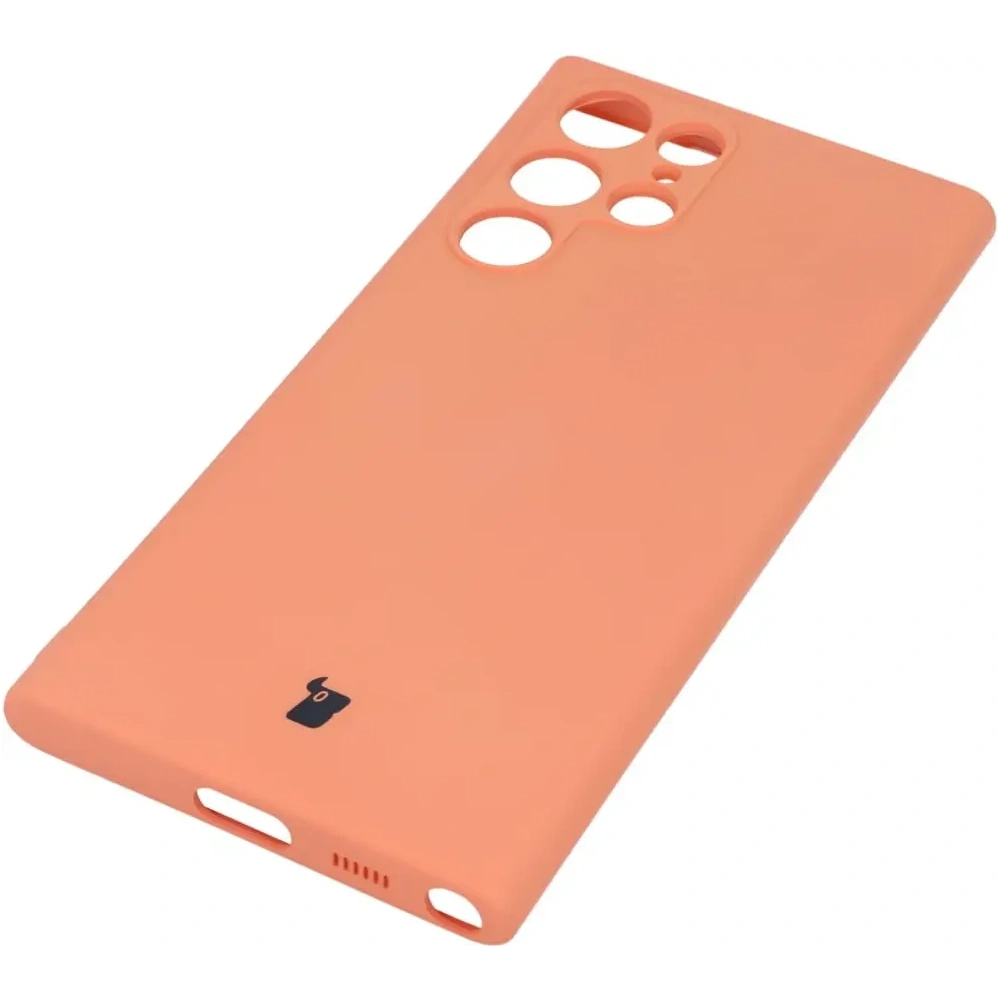 Etui Bizon Case Silicone do Samsung Galaxy S22 Ultra pomarańczowe