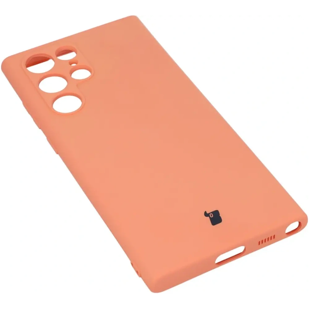 Etui Bizon Case Silicone do Samsung Galaxy S22 Ultra pomarańczowe