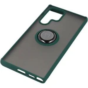Kup Bizon Case Hybrid Ring Samsung Galaxy S22 Ultra rauchig mit einem dunkelgrünen Rahmen - BIZ1642 - {ean13} - Sklep Home Screen