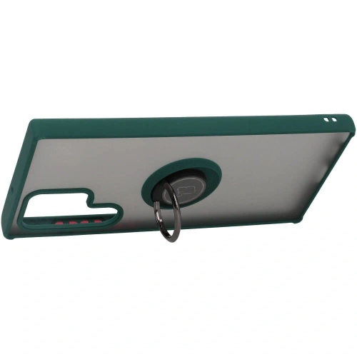 Buy Bizon Case Hybrid Ring Samsung Galaxy S22 Ultra smoky with a dark green frame - BIZ1642 - {ean13} - Home Screen Store Europe