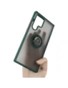 Buy Bizon Case Hybrid Ring Samsung Galaxy S22 Ultra smoky with a dark green frame - BIZ1642 - {ean13} - Home Screen Store Europe
