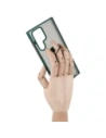Buy Bizon Case Hybrid Ring Samsung Galaxy S22 Ultra smoky with a dark green frame - BIZ1642 - {ean13} - Home Screen Store Europe