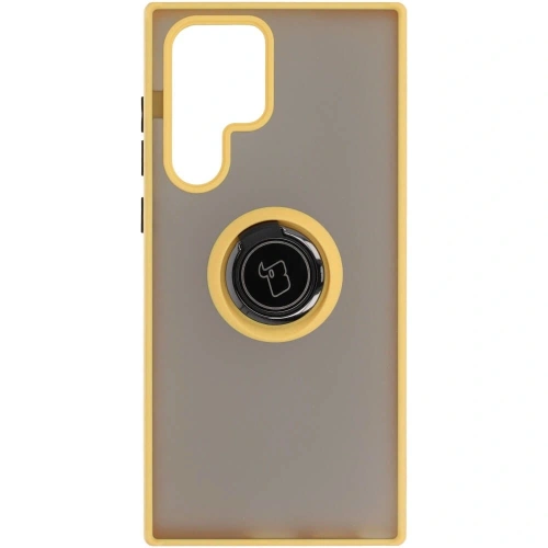 Kup Bizon Case Hybrid Ring Samsung Galaxy S22 Ultra fumuriu cu un cadru galben - BIZ7820 - {ean13} - Sklep Home Screen