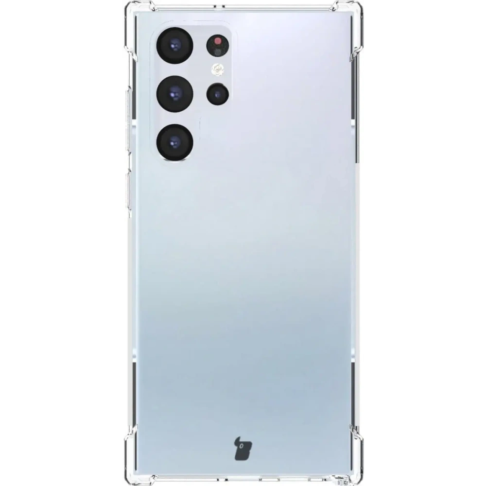 Etui + 2x folia + obiektyw Bizon Case Clear Pack do Samsung Galaxy S22 Ultra przezroczyste