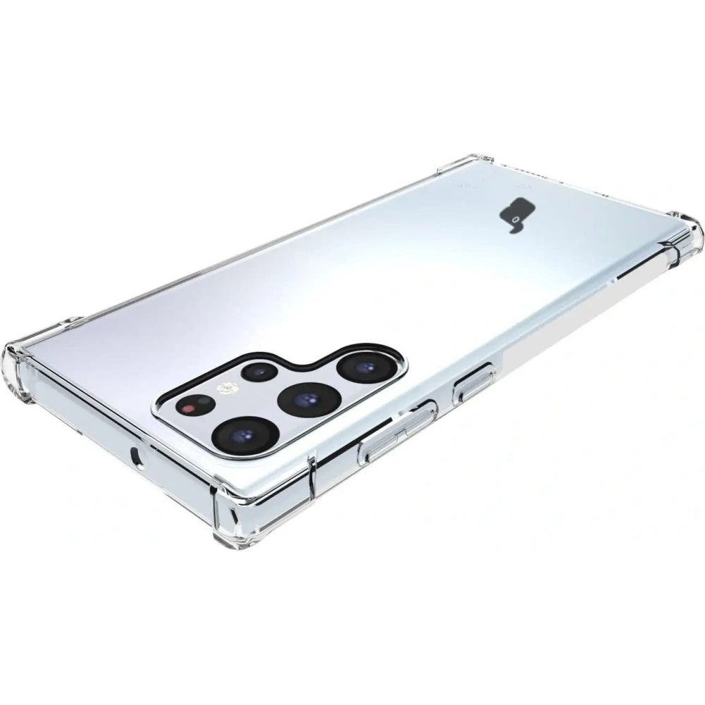 Etui + 2x folia + obiektyw Bizon Case Clear Pack do Samsung Galaxy S22 Ultra przezroczyste