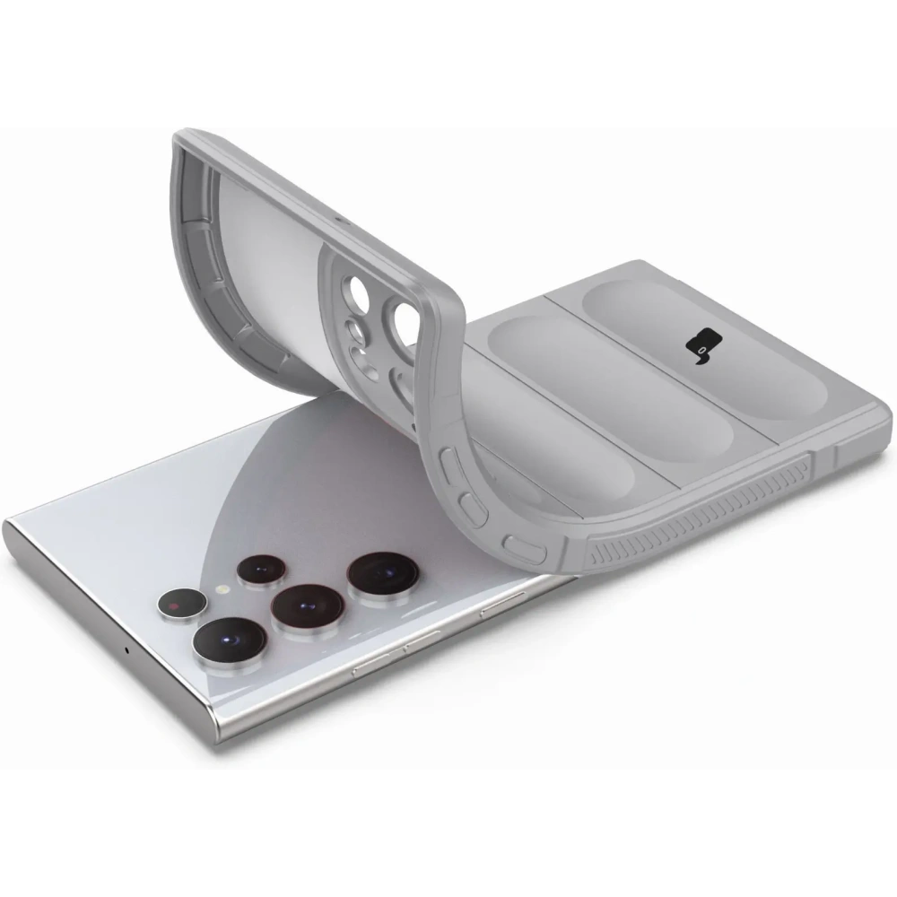 Pancerne etui Bizon Case Tur do Samsung Galaxy S22 Ultra jasnoszare