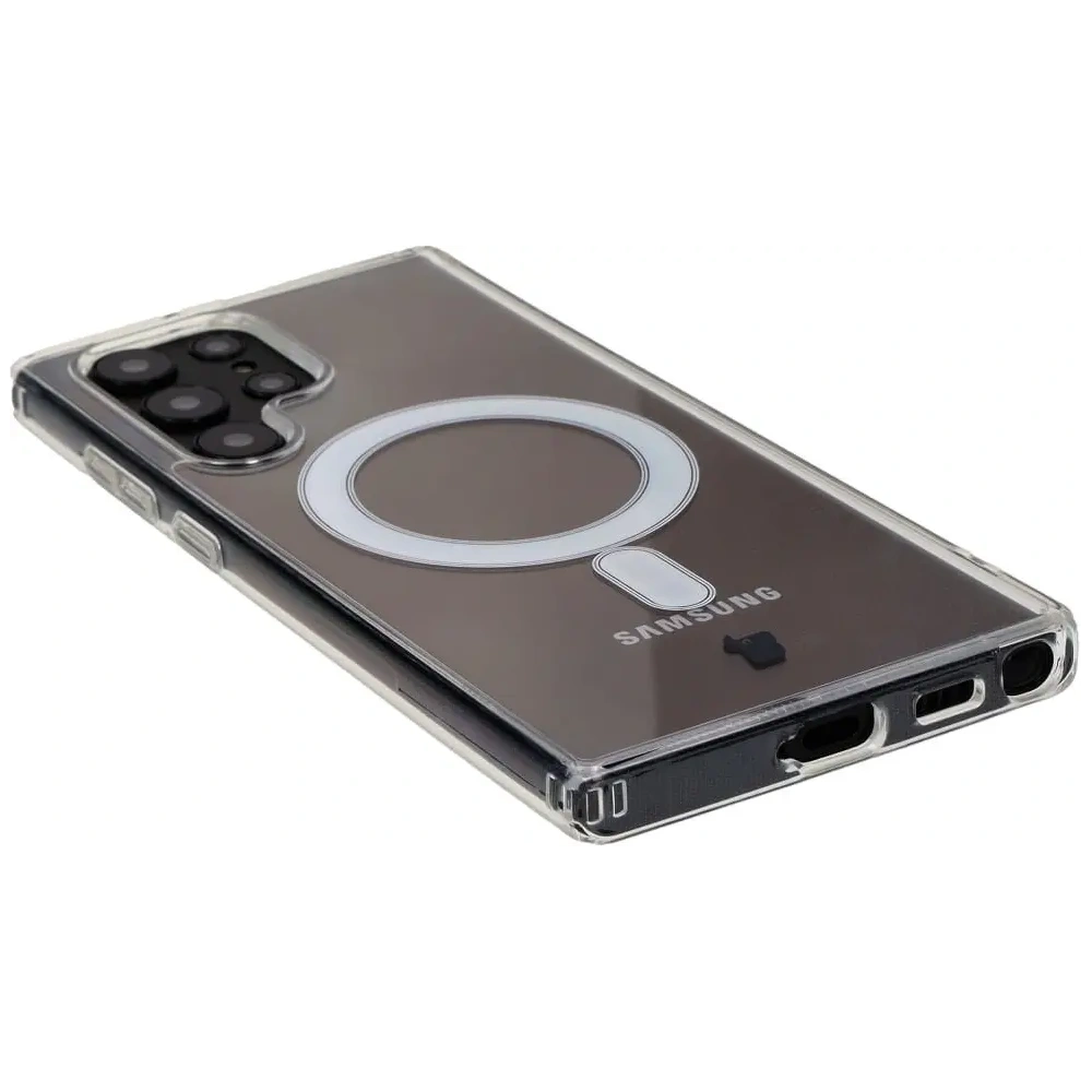 Etui Bizon Case Pure Magnetic do Samsung Galaxy S22 Ultra przezroczyste