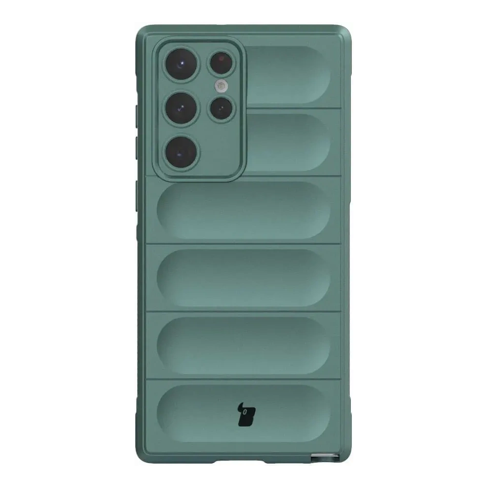 Pancerne etui Bizon Case Tur do Samsung Galaxy S22 Ultra ciemnozielone