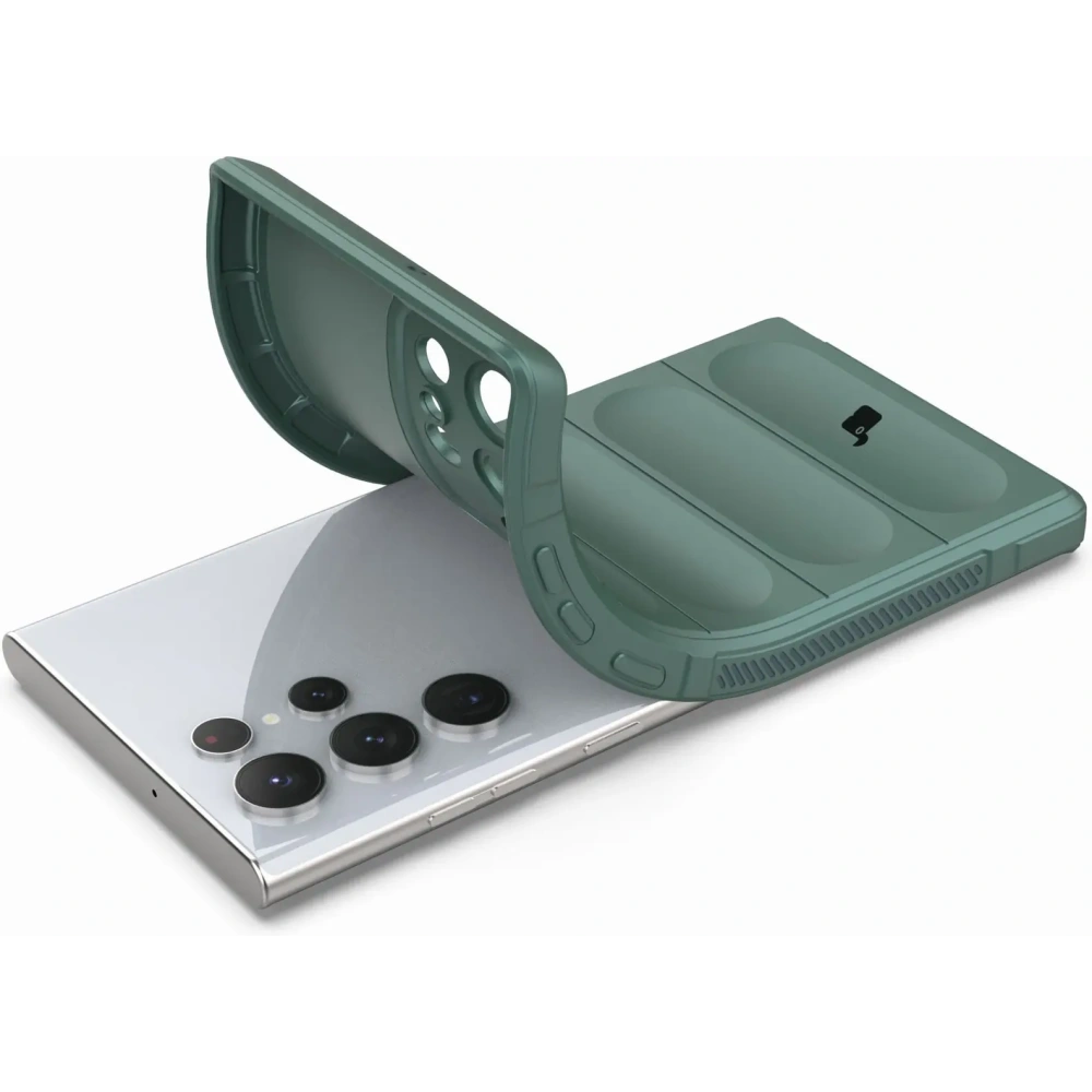 Pancerne etui Bizon Case Tur do Samsung Galaxy S22 Ultra ciemnozielone