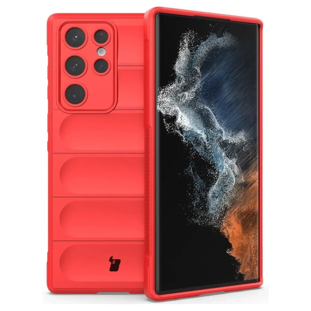 Pancerne etui Bizon Case Tur do Samsung Galaxy S22 Ultra czerwone