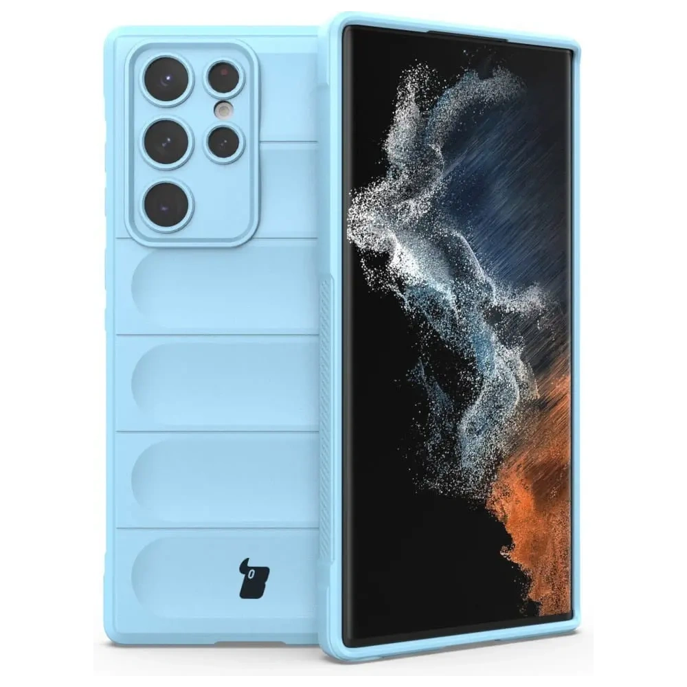 Pancerne etui Bizon Case Tur do Samsung Galaxy S22 Ultra jasnoniebieskie