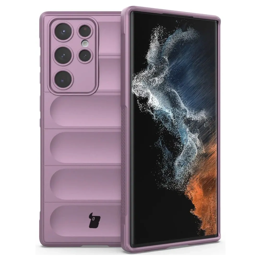 Pancerne etui Bizon Case Tur do Samsung Galaxy S22 Ultra jasnofioletowe