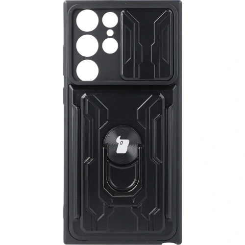 Kup Bizon Case Camshield Kártyafoglalatos Gyűrű Samsung Galaxy S22 Ultra fekete - BIZ7830 - {ean13} - Sklep Home Screen