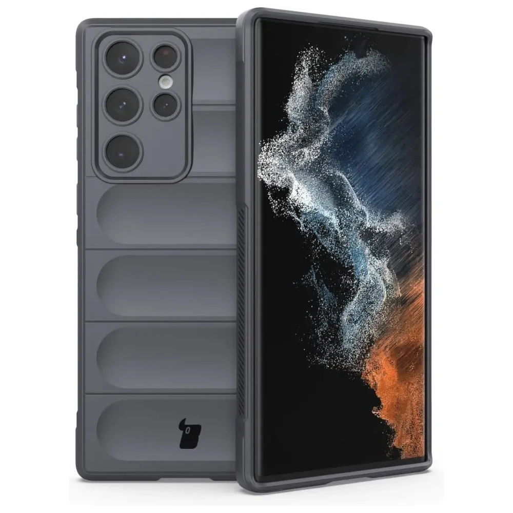 Pancerne etui Bizon Case Tur do Samsung Galaxy S22 Ultra szare