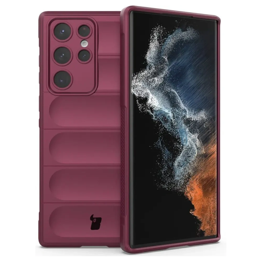 Pancerne etui Bizon Case Tur do Samsung Galaxy S22 Ultra ciemnofioletowe
